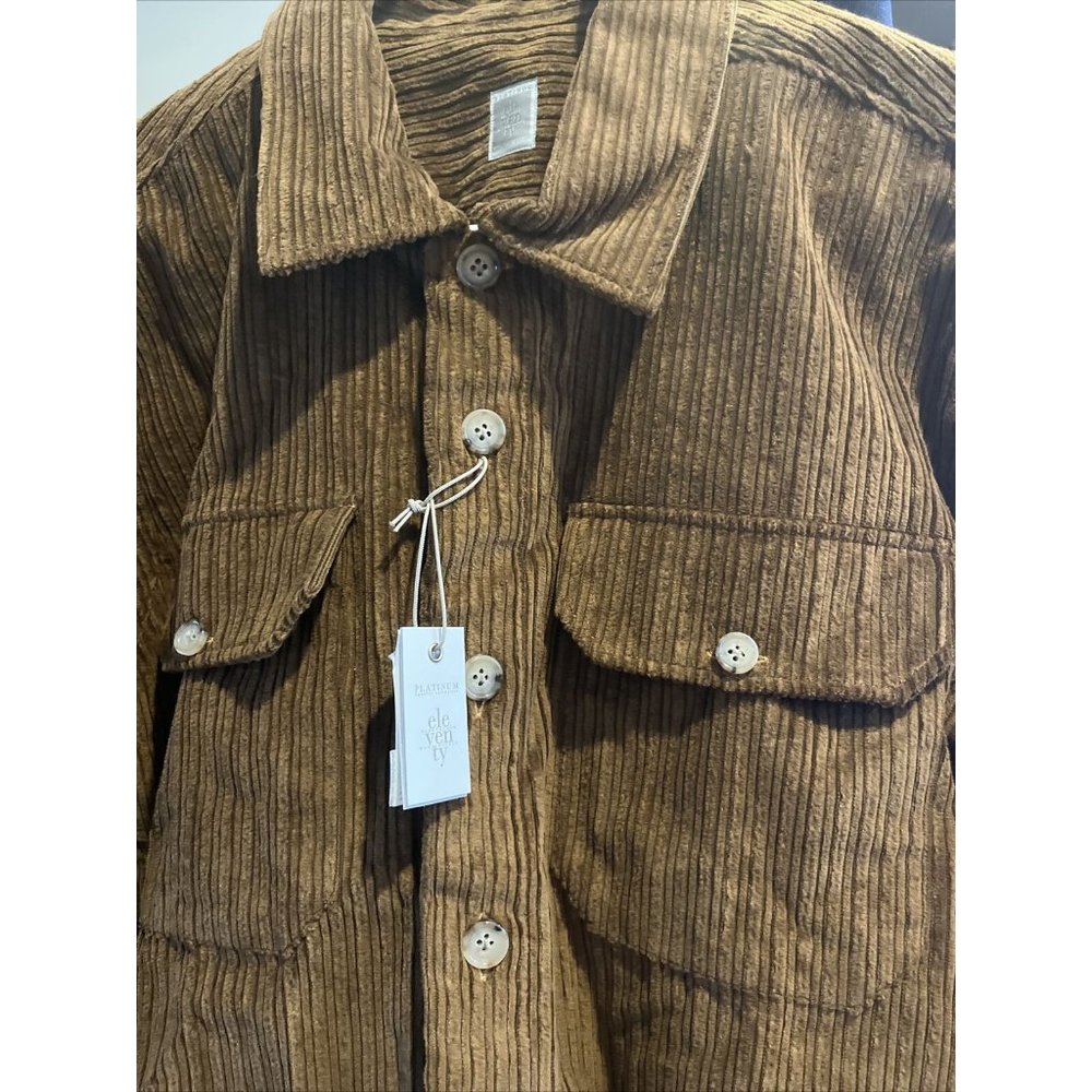 Eleventy Corduroy Overshirt Jacket Camel XL Extra Large Retail $495 - Picture 5 of 5